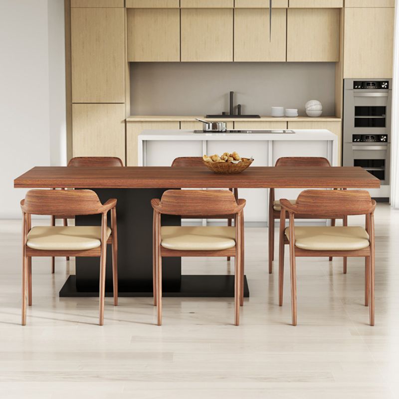 Modern 1/5/7 Pieces Dining Set Rectangle Pine Wood Dining Table for Living Room