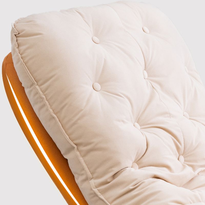 Button-Tufted Rocking Chair Modern Fabric Patchwork Rocking Chair with Ottoman