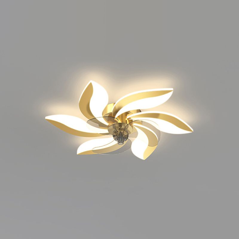 Modern Style Ceiling Fan Lighting Metal 6 Light Ceiling Fan Lamp for Living Room