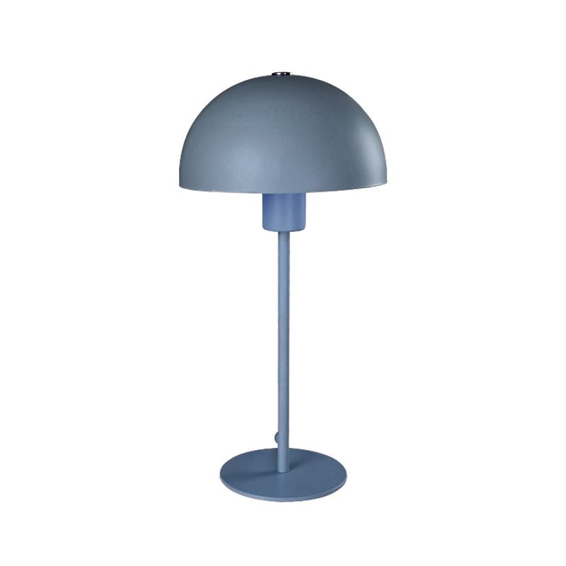 1 Kopfstudien -Taskbeleuchtung Mokaronblau kleine Schreibtischlampe mit Hemisphäre Metallschatten