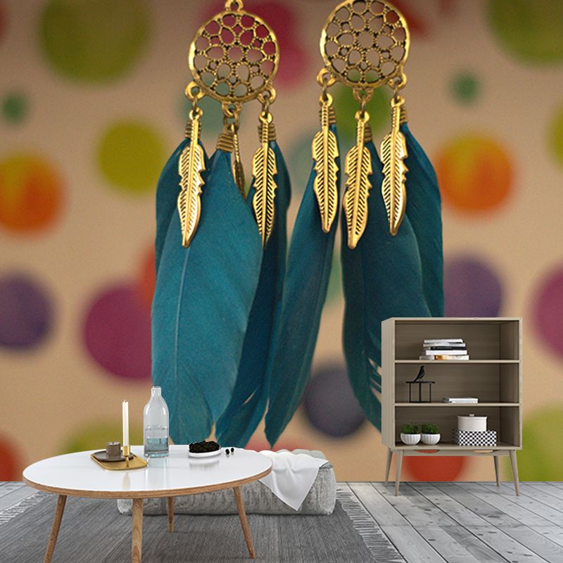 Photography Stain Resistant Wall Mural Wallpaper Dream Catcher Sitting Room Wall Mural