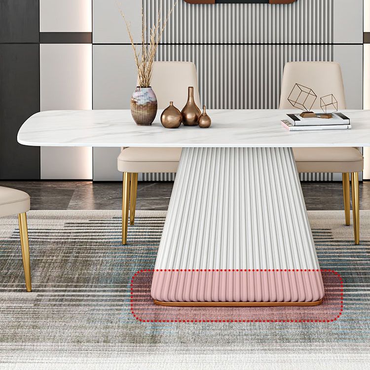 Glam 1/2/5/7 Pieces Dining Set Rectangle Sintered Stone Dining Furniture Set