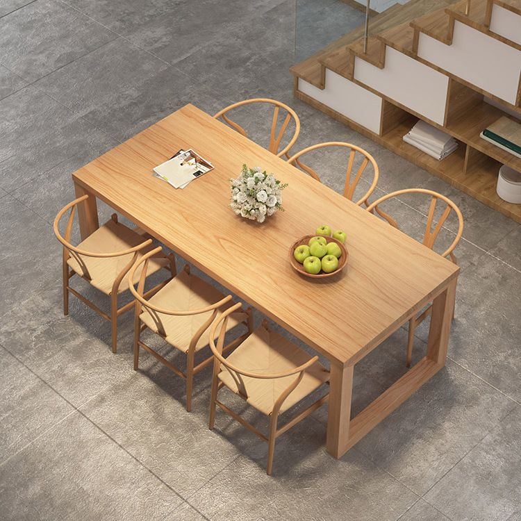 Modern 1/3/5 Pieces Dining Set Rectangle Pine Wood Dining Table for Dining Room