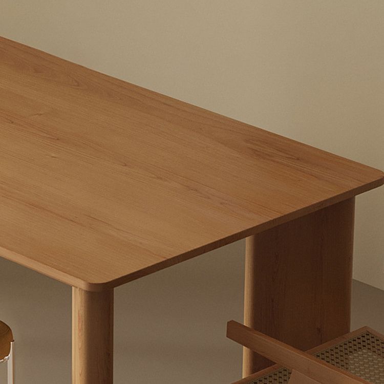 Tavolo da pranzo a rettangolo in legno massiccio moderno tavolo da cucina contemporanea con 4 gambe