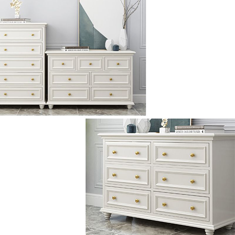Solid Wood Storage Chest Dresser Classic Glam Chest with Drawers