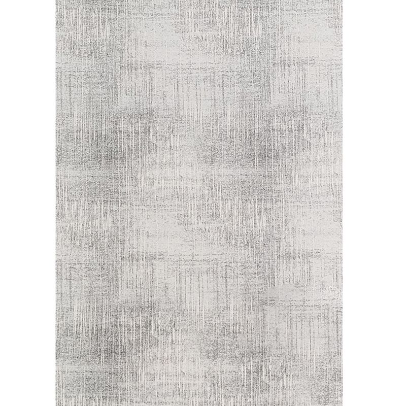 Zone de couleur unie moderne tapis en polyester gris tapis de soins faciles pour la décoration intérieure