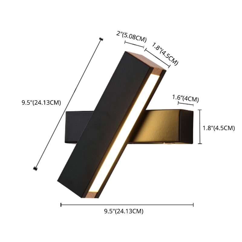 New Modern Wood Wall Lighting Fixture Adjustable Linear Wall Mount Lamp for Living Room