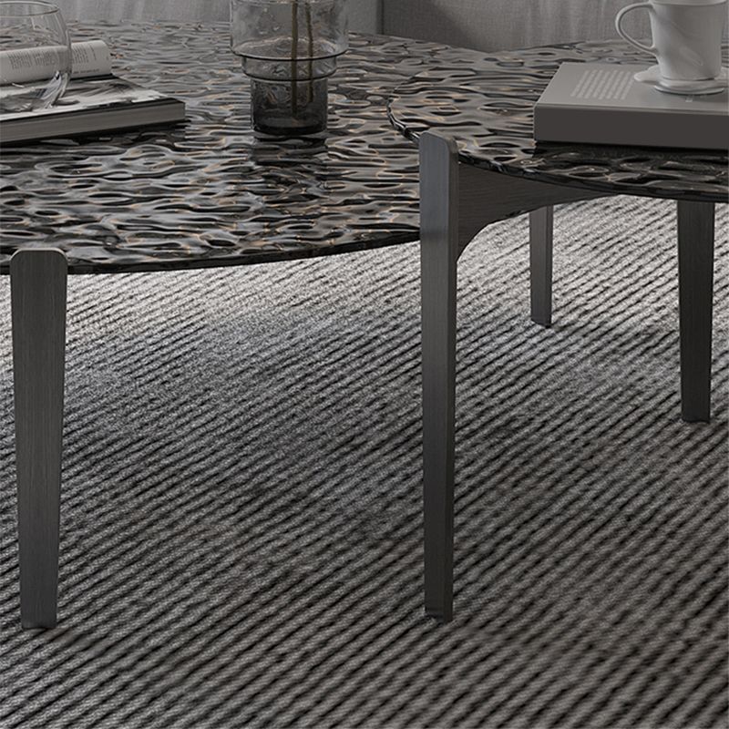 Glass Top Coffee Cocktail Table Coffee or End Table with 3 Legs