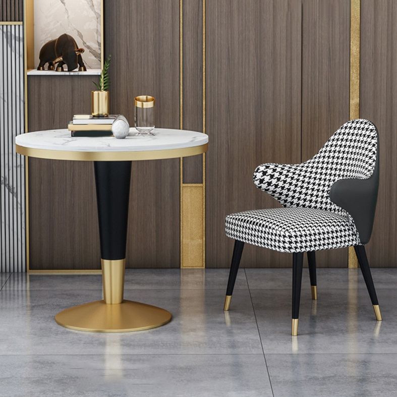 Modern Round Dining Table Set 1/4/5 Pieces Dining Set with Padded Chairs