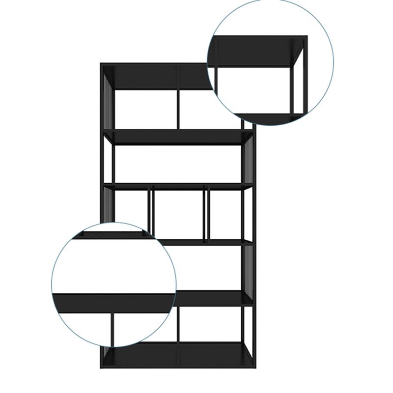 Scandinavian Rectangle Bookshelf Office Metal Etagere Bookcase