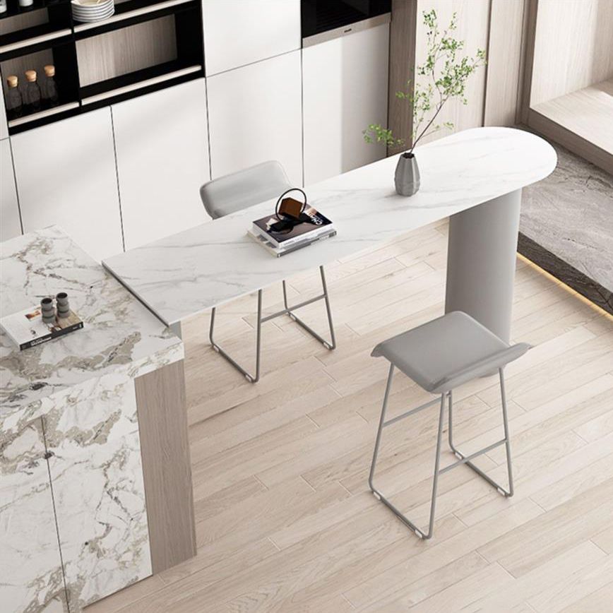 Modern 1/2/3/5 Pieces Sintered Stone Pub Table Set Fixed Counter Table Set for Home Use