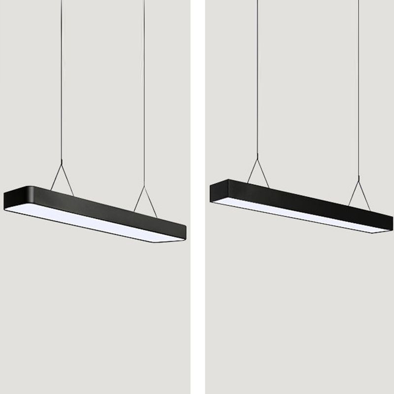 Bureau de style contemporain Rectangle en forme de pendentif LED Lumières décoratives