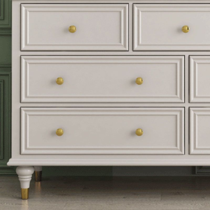 Birch Wood Horizontal Double Dresser Contemporary Storage Dresser for Bedroom