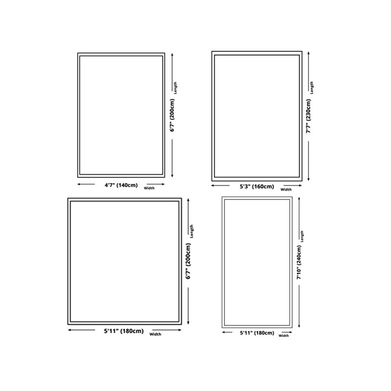 Black Modern Rug Polyester Graphic Rug Stain Resistant Rug for Home Decoration