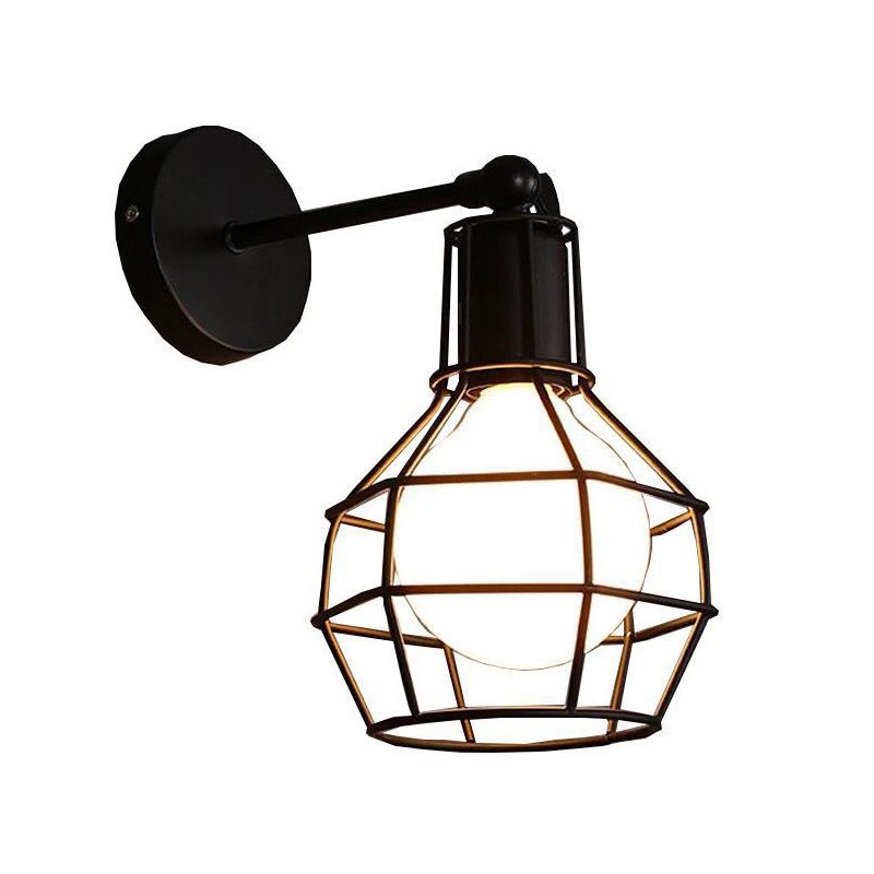 Metallic 1-Light Wall Lamp Modern Wall Vanity Lights for Washroom