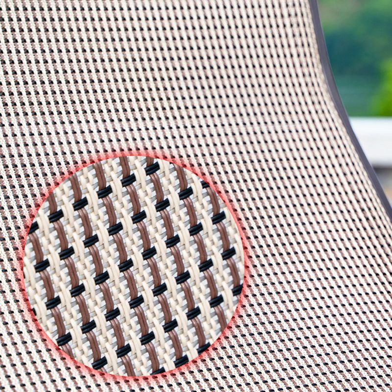 Ergonomic Wicker Rocking Chair with Cushion Spindle Rocking Accent Chair for Outdoor