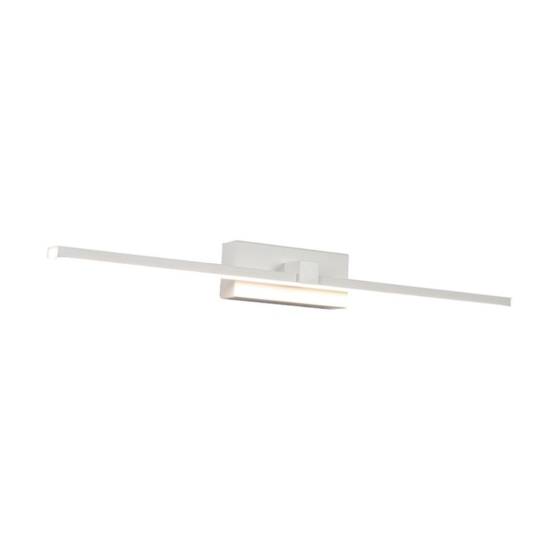 Witte lineaire ijdelheid muur verlichting armatuur moderne led metallic oppervlakte wand sconce in warm/wit licht