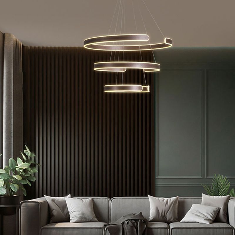 Coffee C landelera en forma de Simplicidad acrílica LED colgante colgante