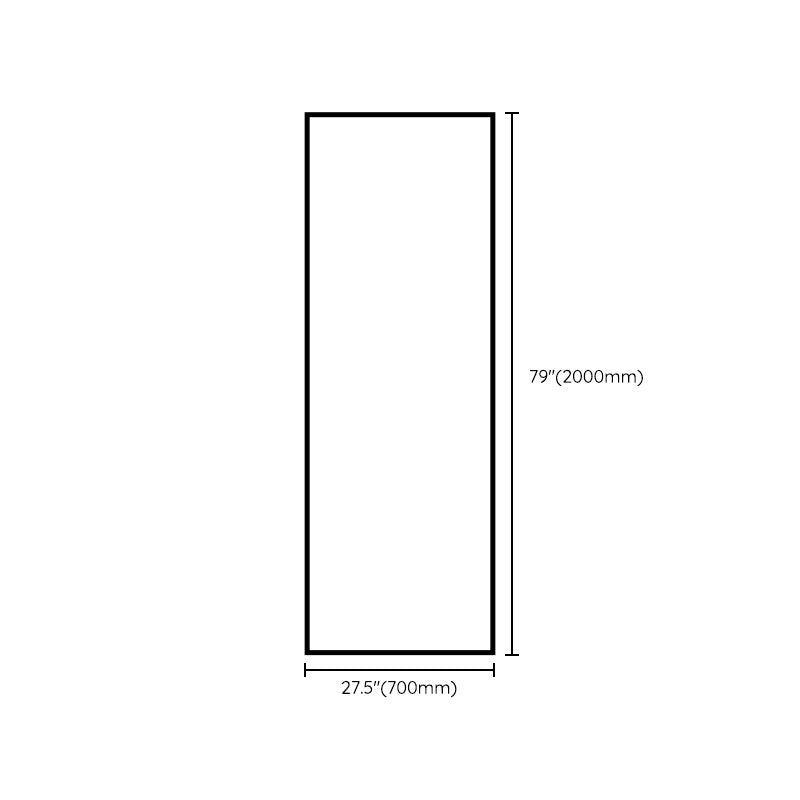 Half Partition Fixed Panel Black Full Frame Waterproof Shower Screen