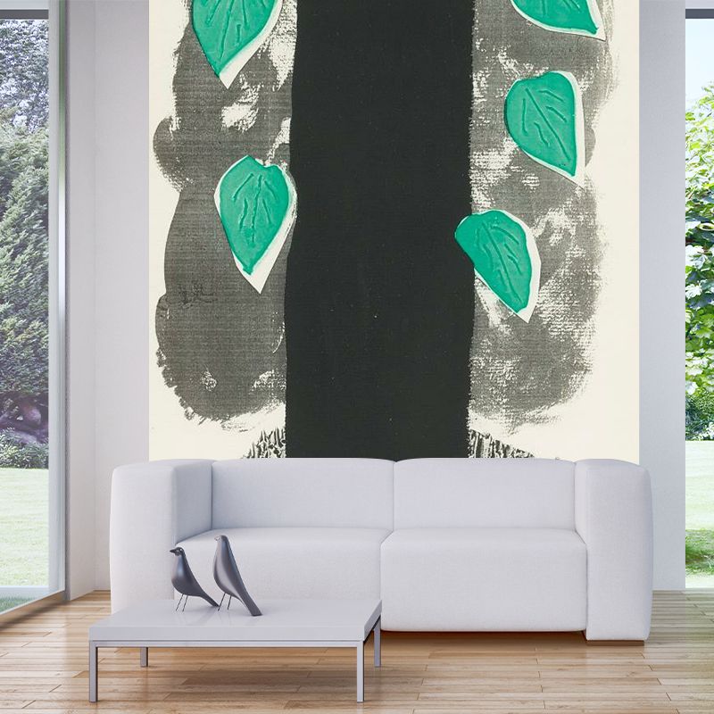 Falling Leaves in Air Mural Wallpaper Artistry Washable Bedroom Wall Covering, Custom Print