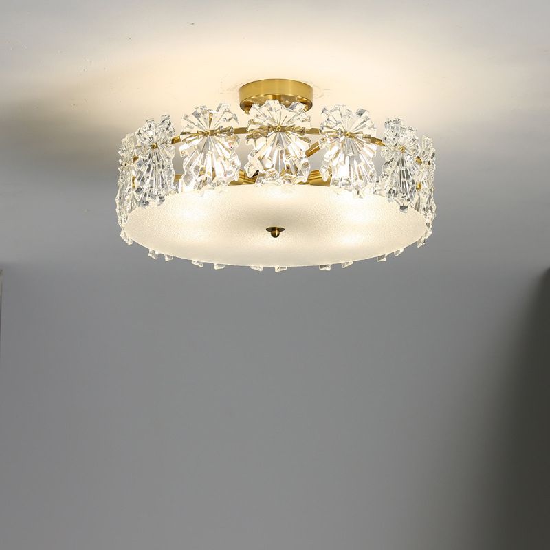 Nordic Ceiling Light Creative Glass Flush Mount Light Fixture for Bedroom