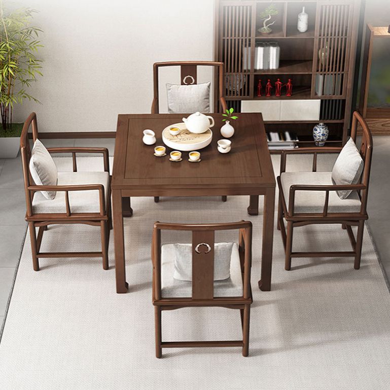 Traditional Wood Dining Set 1/5 Pieces Rectangle Dining Table Set