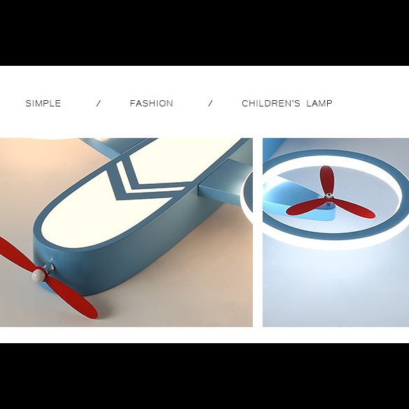 Avion encastré luminaire dessin animé métallique enfants chambre LED plafonnier