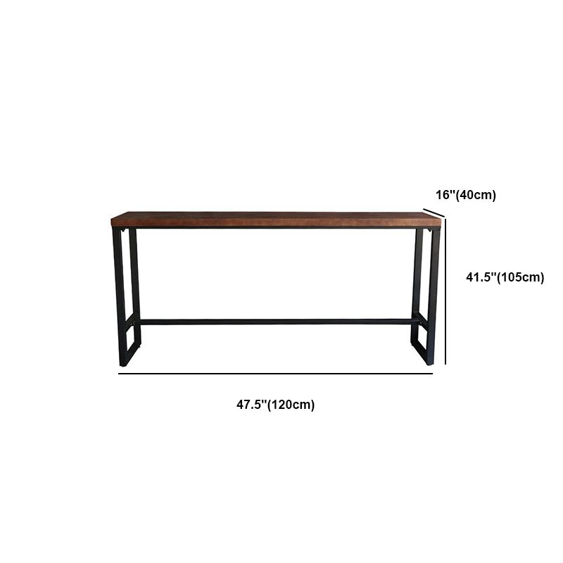 1/6/11 Pieces Pine Wood Top Bar Set with Metal Frame Industrial Rectangle Pub Set