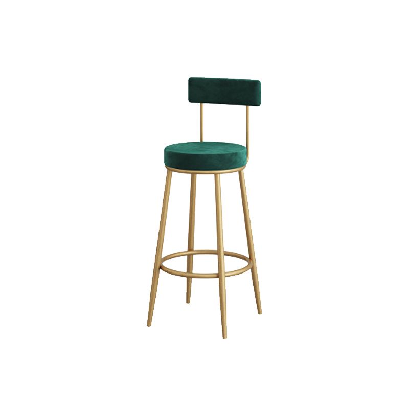 Low Back Metal Barstool Industrial Armless Bar Stool with Footrest