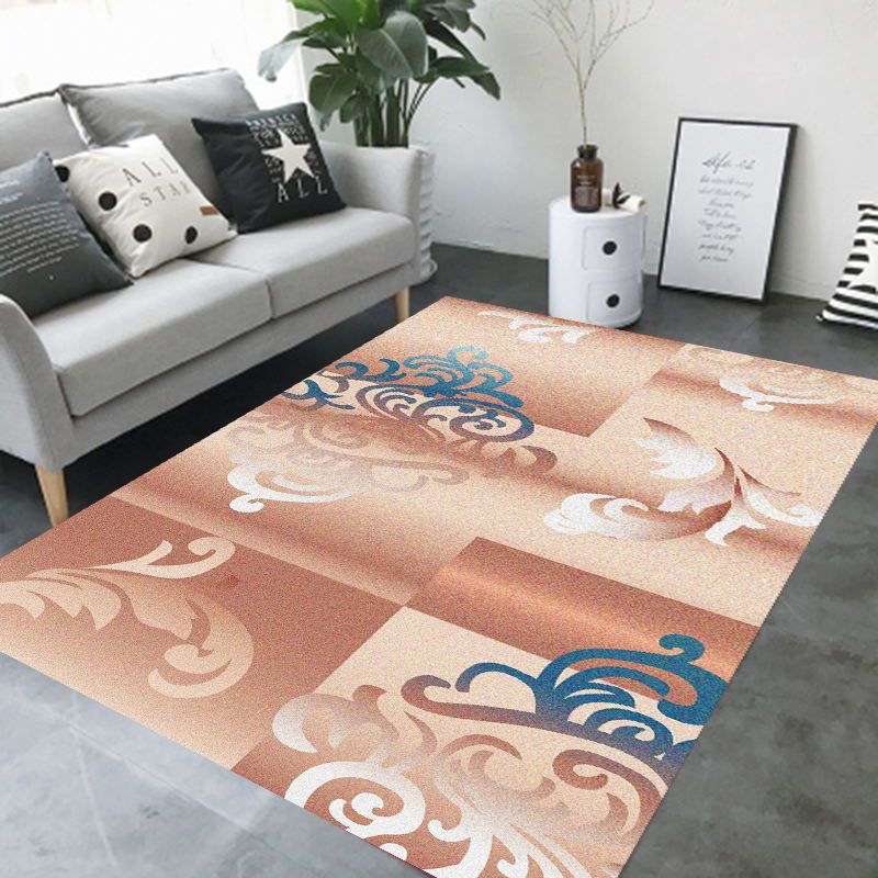 Minimalistisch geometrisch bedrukt tapijt Meerkleurig polypropyleen Tapijt Antislip achterkant Gemakkelijk te onderhouden binnentapijt voor salon