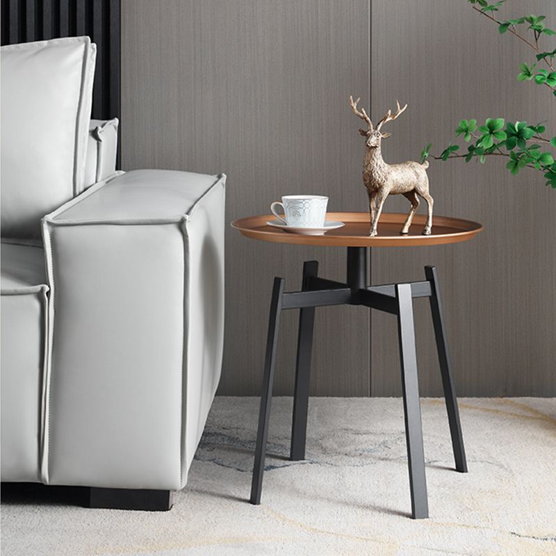 4 Legs Round Corner Table Side Tray Top End Table for Living Room