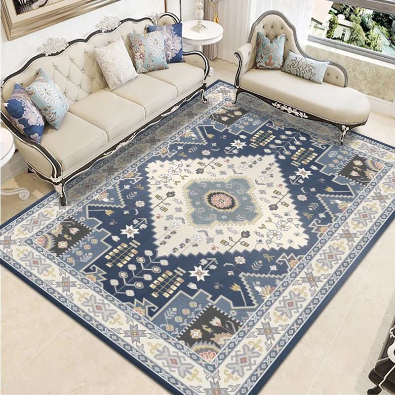 Reclaimed Southwestern Print Rug Polyester Carpet Stain Resistant Indoor Rug for Home Decoration