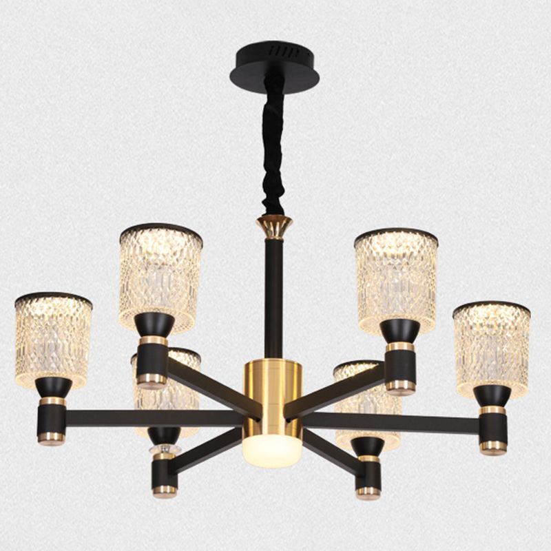 Postmodern Simplicity Cylinder Ceiling Chandelier Acrylic Hanging Light for Living Room