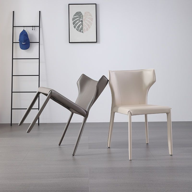 Modern Wingback Dining Chair for Kitchen Matte Finish Home Side Chair