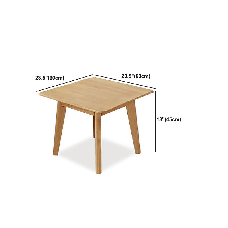 Rectangular/square 4 Legs Base Solid Wood Table Nordic Style Coffee Table