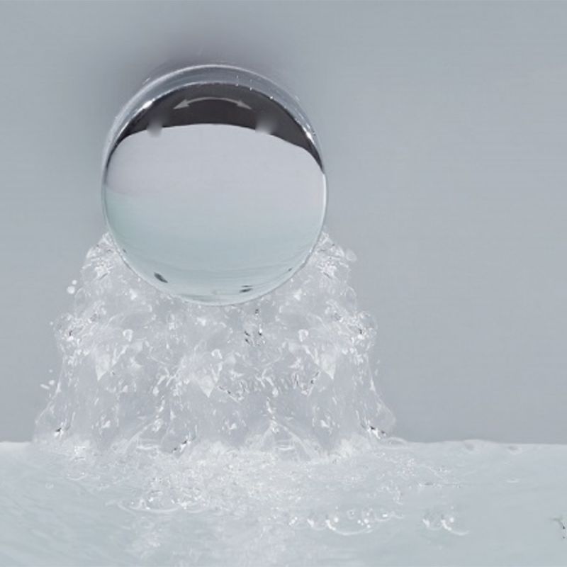 Freestanding Acrylic Bathtub Soaking White Square Modern Back to Wall Bathtub