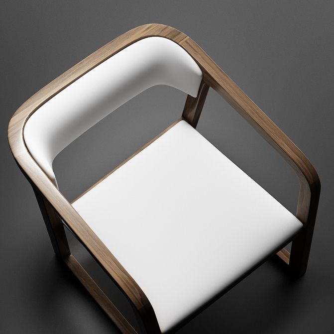 Silla escandinava de madera para comedor, cocina, sillón con respaldo abierto
