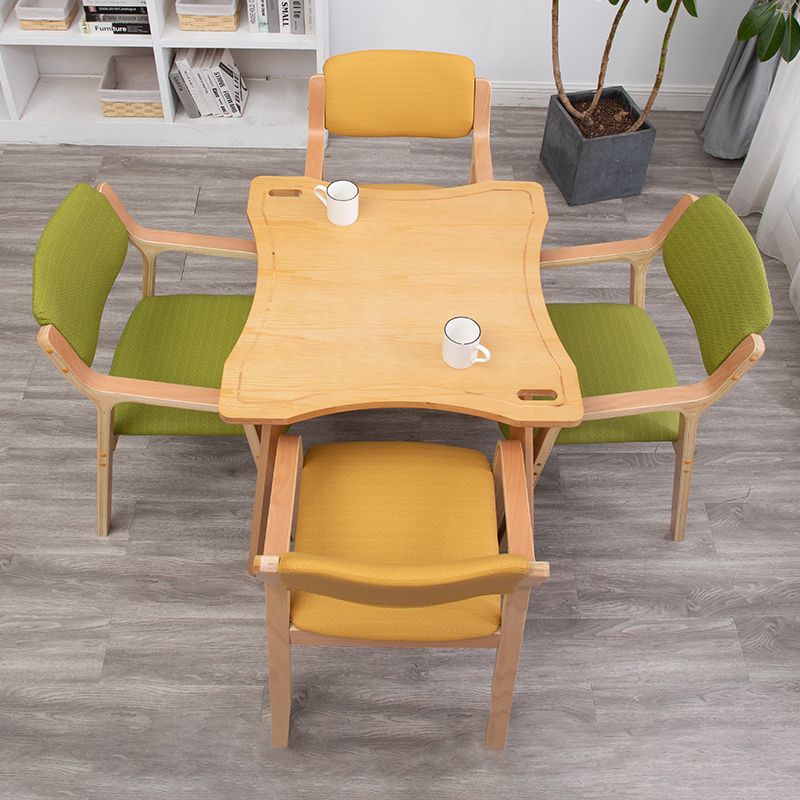 Scandinavian Home Arm Chair Wood Open Back Upholstered Dining Room Chair