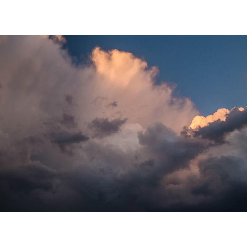Photography Style Cloud Mural Decal for Dining Room, Pastel Color, Custom Size Available