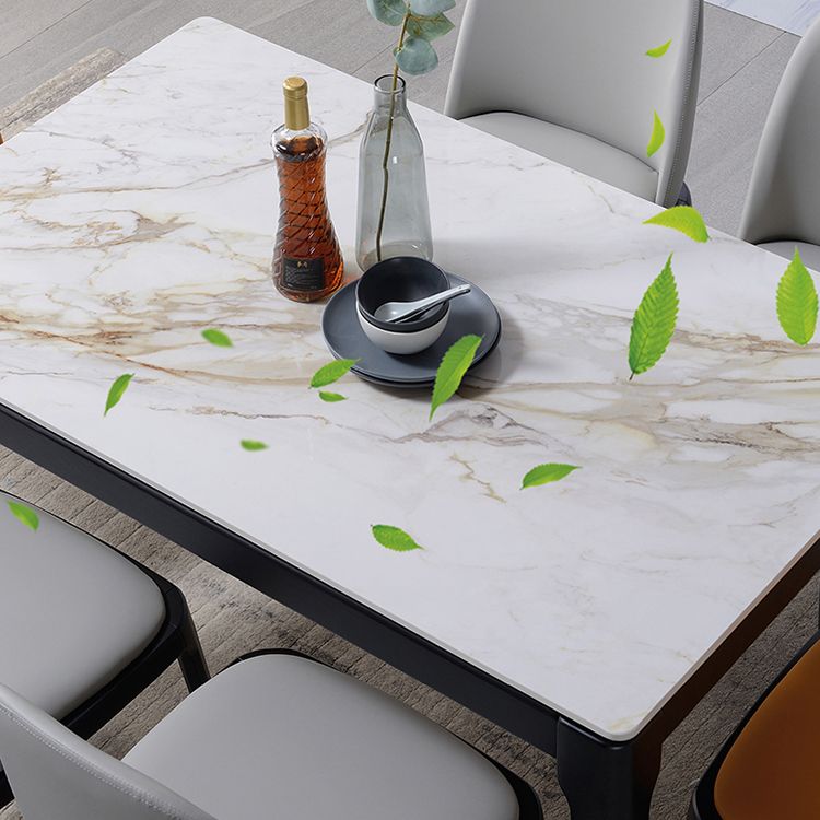 Mesa rectangular muebles para la sala de cena de mediados de siglo con base de madera