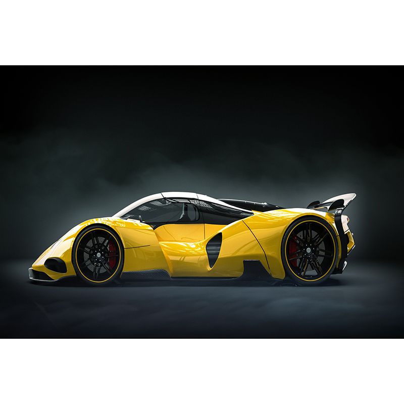 Car Illustration Wall Mural Moisture Resistant Wall Decor for Boys Bedroom