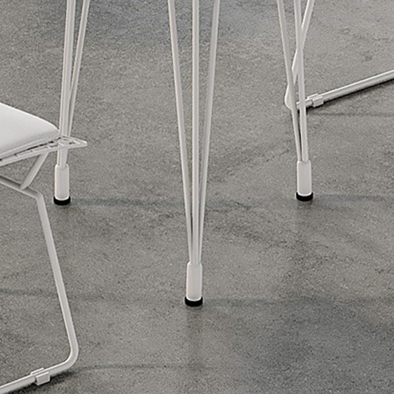 Outdoor Tripod Dining Table Modern Stone Top Metal Base Dinner Table
