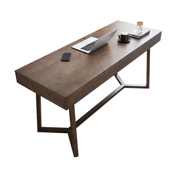 Medieval Ash Wood Dining Table for Restaurant Rectangle Table with Trestle Base