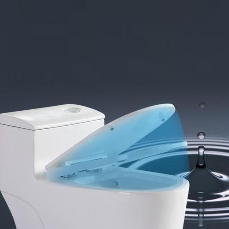 Contemporary Floor Mount Flush Toilet White Ceramic Urine Toilet for Bathroom