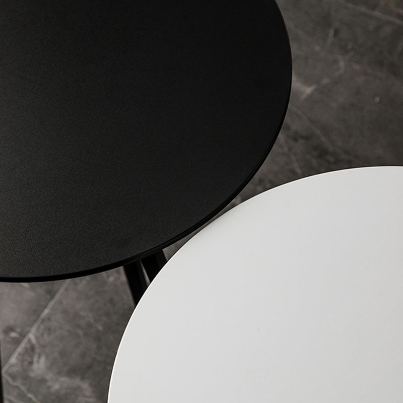 Contemporary Style Round Wooden Top Bar Dining Table for Home Use