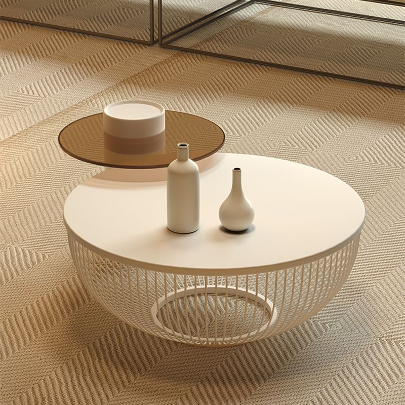 Simplicity Coffee Table White Coffee Cocktail Table with Storage