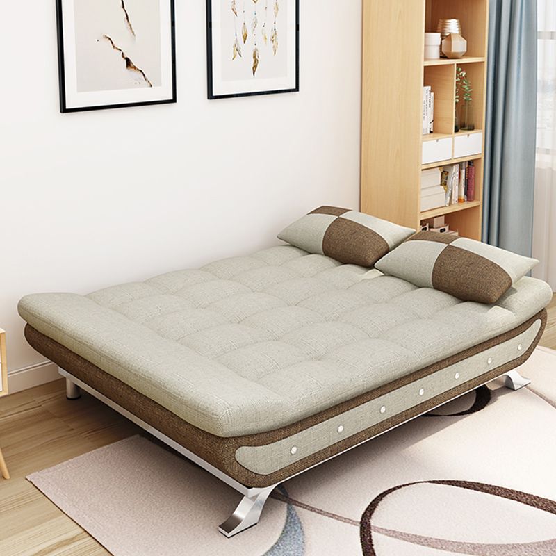 74.80 "W √ó 35.43" d √ó 35.43 "H Keks Back -Leinen -Armless -Sofa mit faltbarem