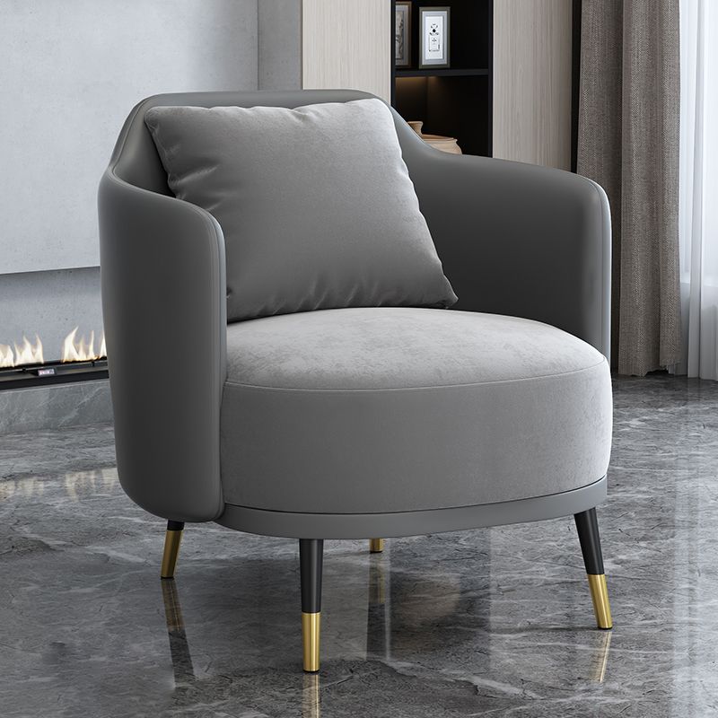 28"D X 24"W X 31" H Recessed Arms Pillow Back Armchair For Living Room