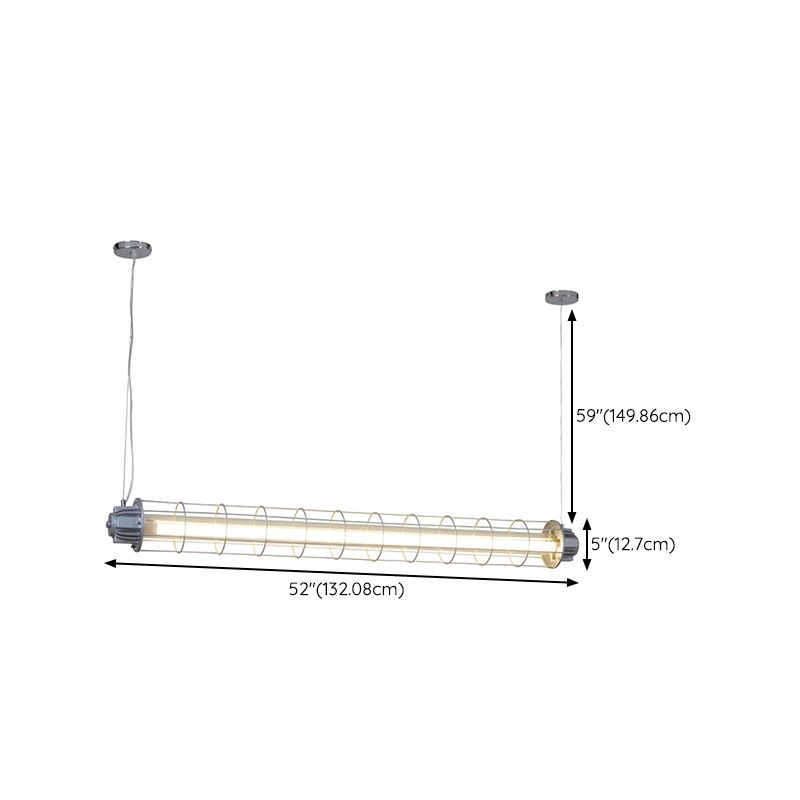 Industrial Style Hanging Lamp Cylinder Shape Island Light Fixture for Dining Table