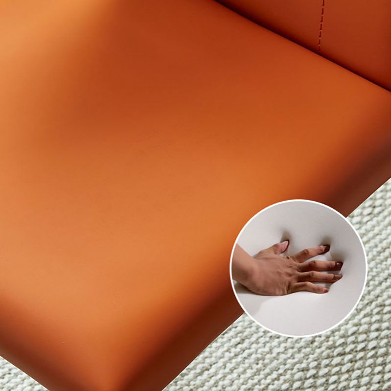Silla de comedor de cuero contemporánea Silla sin brazos de comedor de metal para uso en restaurantes